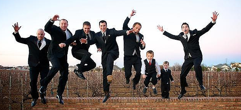 groom having fun